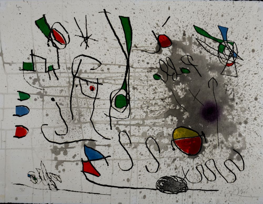 Гравюра Miró - Homage to Picasso, 1972 - Hand-signed