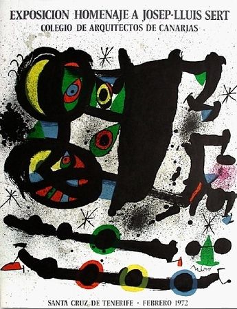 Литография Miró - Homenaje A Josep-Lluis Sert