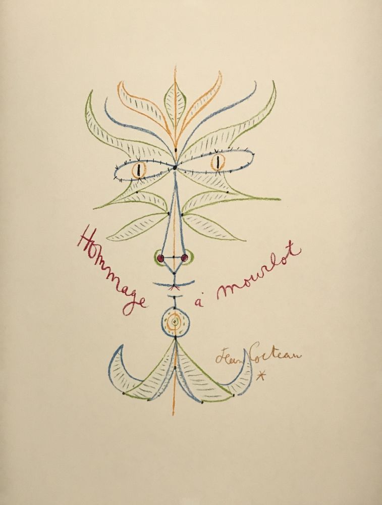 Литография Cocteau - Hommage a Mourlot