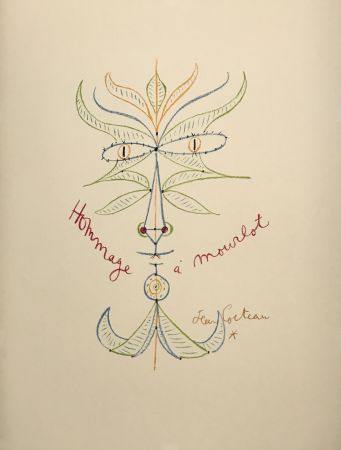 Литография Cocteau - Hommage a Mourlot