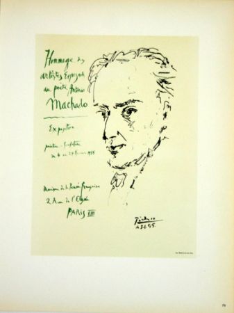 Литография Picasso (After) - Hommage au Poete  Antonio Marchado