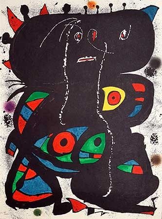 Литография Miró - Hommage aux prix Nobel