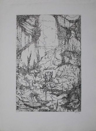 Гравюра Eliasberg - Hommage à Dürer (Phantasielandschaft für Dürer)
