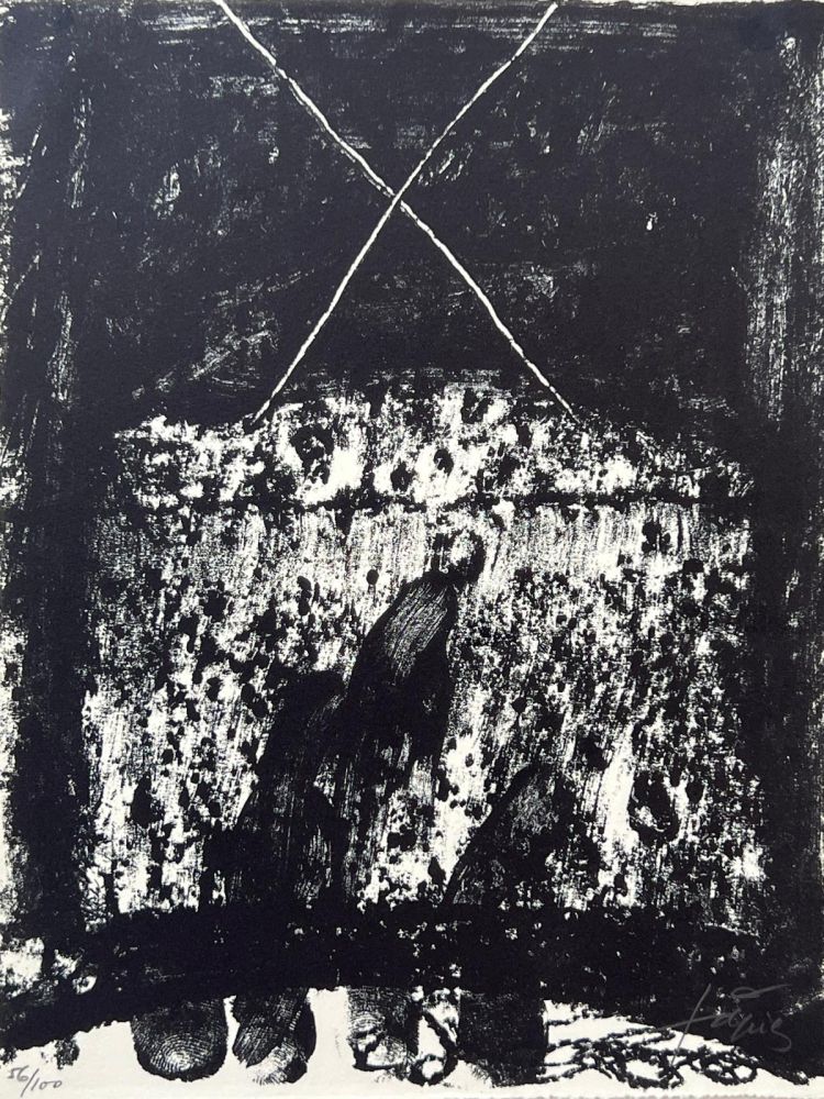 Литография Tàpies - Hommage à Hans Arp 