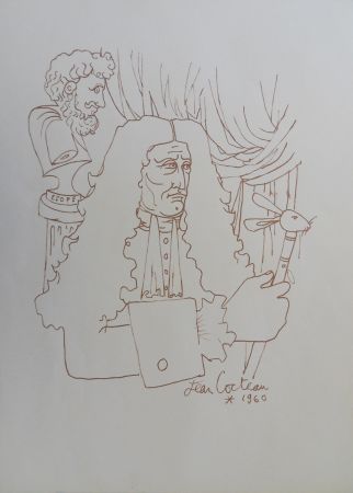 Гравюра Cocteau - Hommage à Jean de la Fontain