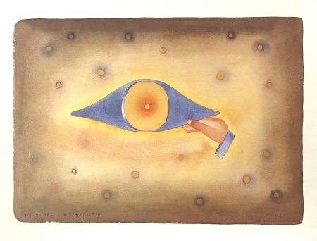 Литография Folon - Hommage à Magritte