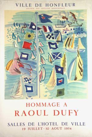 Литография Dufy - Hommage à Raoul Dufy  Ville de Honfleur