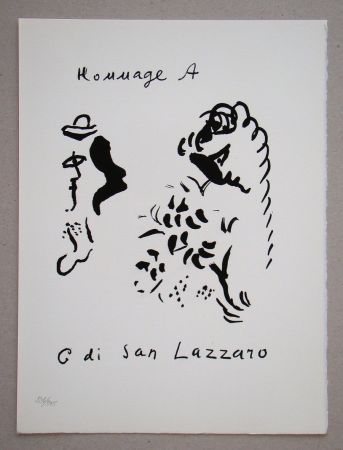 Литография Chagall - Hommage à San Lazzaro