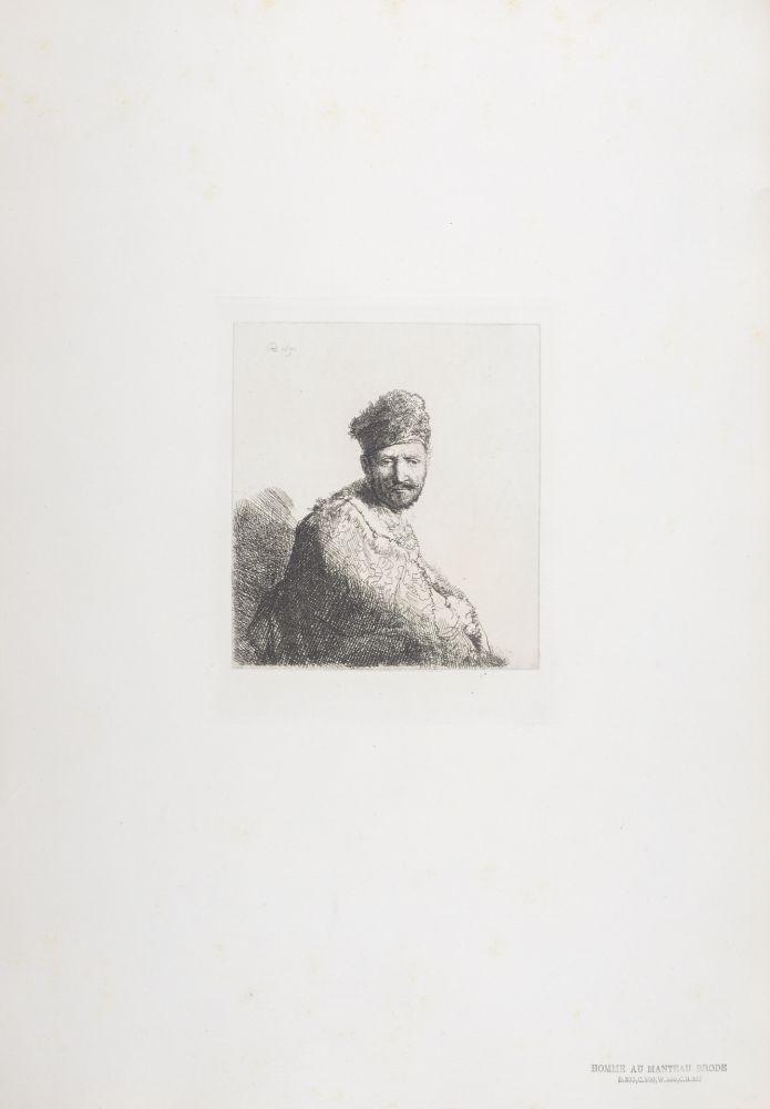 Фототипия Rembrandt - Homme au manteau brode