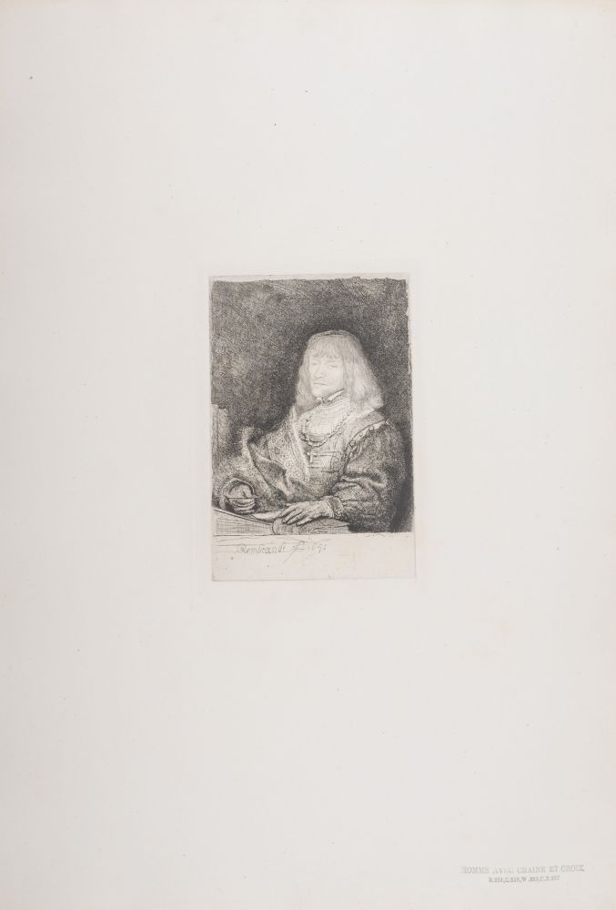 Фототипия Rembrandt - Homme avec chaine et croix