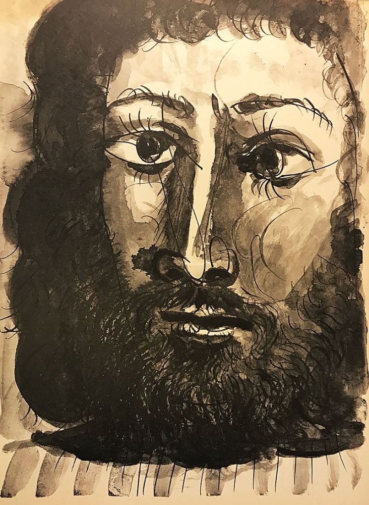 Нет Никаких Технических Picasso (After) - Homme barbu à la chemise rayée