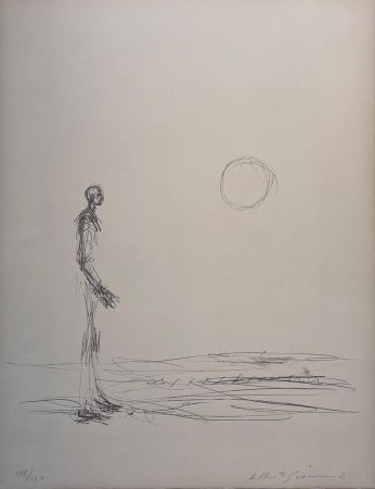 Литография Giacometti - Homme debout et Soleil 