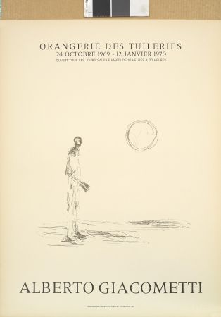 Литография Giacometti - Homme debout et soleil