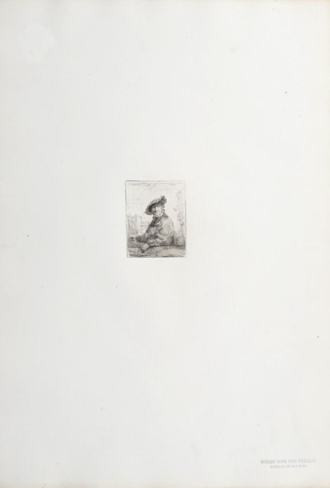 Фототипия Rembrandt - Homme sous une treille