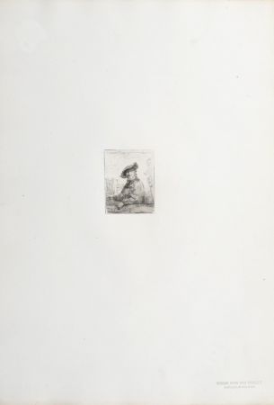 Фототипия Rembrandt - Homme sous une treille