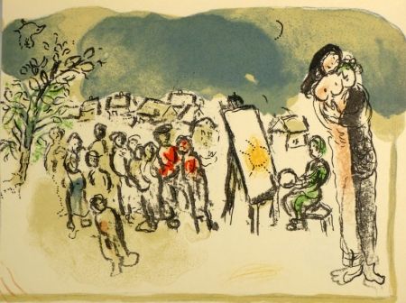 Литография Chagall - (Humanisme actif)