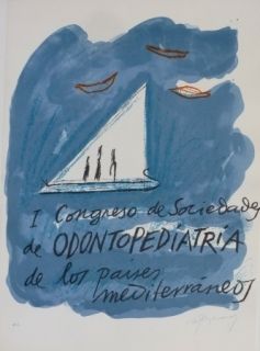 Литография Ràfols Casamada - I CONGRESO DE SOCIEDADA DE ODONTOPEDIATRIA