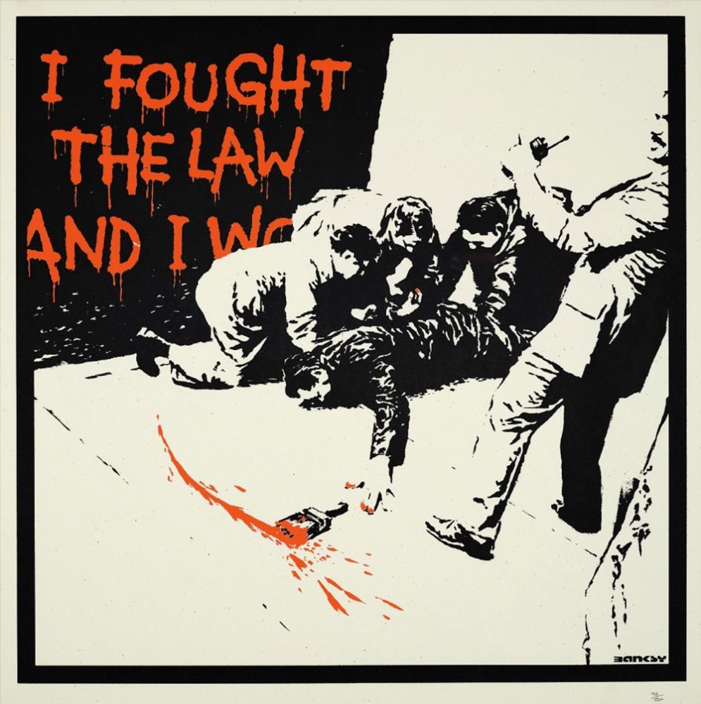 Сериграфия Banksy - I FOUGHT THE LAW