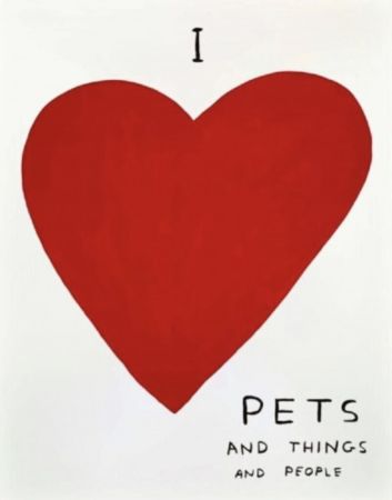 Сериграфия Shrigley - I Love Pets
