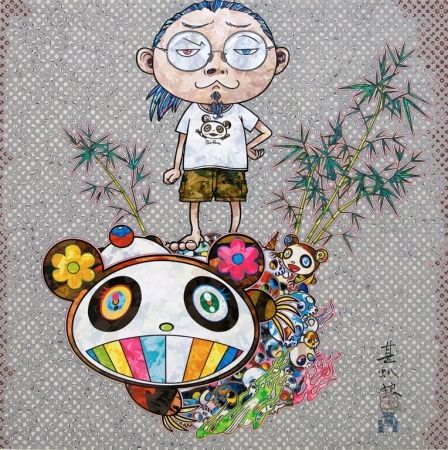Сериграфия Murakami - I Met A Panda Family