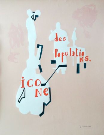 Литография Alberola - Icône des populations