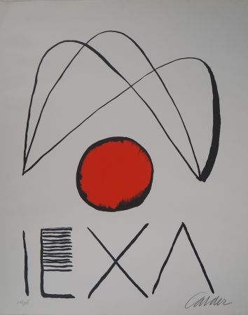 Литография Calder - IEXA : Strings and Red Ball