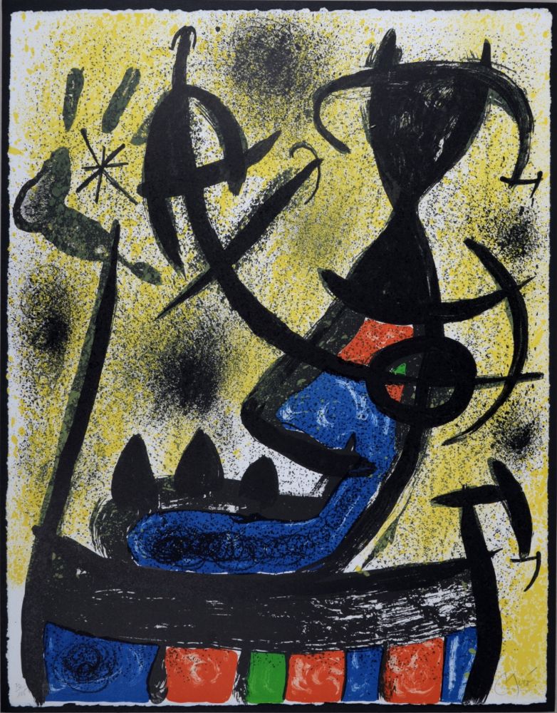 Литография Miró - Il Circulo de Piedra