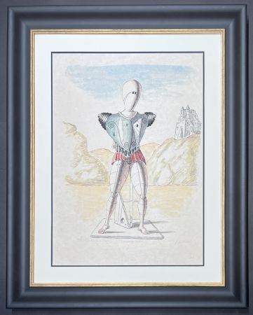 Литография De Chirico - Il risveglio del Trovatore (hand-colored by artist )