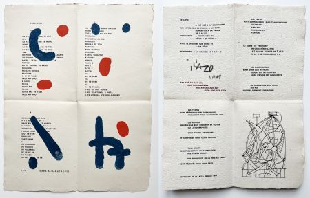 Иллюстрированная Книга Miró - ILIAZD (Ilia Zdanevitch, dit.)‎ ‎POÉSIE DE MOTS INCONNUS.‎ Gravures de Miro, Picasso, Matisse, Braque, Léger, Chagall, Giacometti, etc. 1949.