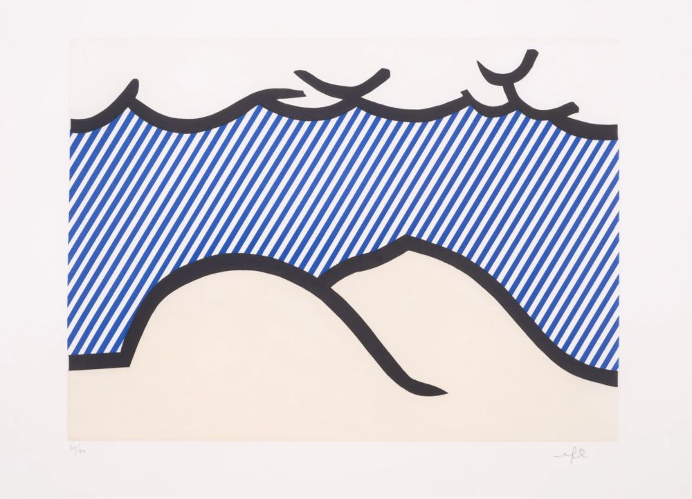 Офорт И Аквитанта Lichtenstein - Illustration for 'De Denver au Montana, Depart 27 Mai 1972' (I)