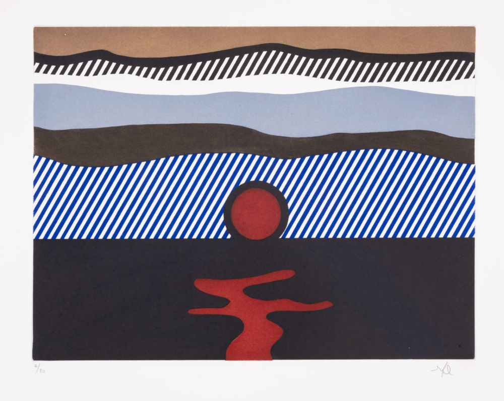 Офорт И Аквитанта Lichtenstein - Illustration for 'De Nouveau au-dessus de Denver
