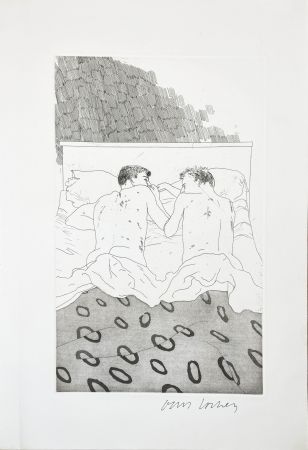 Офорт И Аквитанта Hockney - Illustrations for Fourteen Poems from C.P. Cavafy: Two Boys Aged 23 or 24