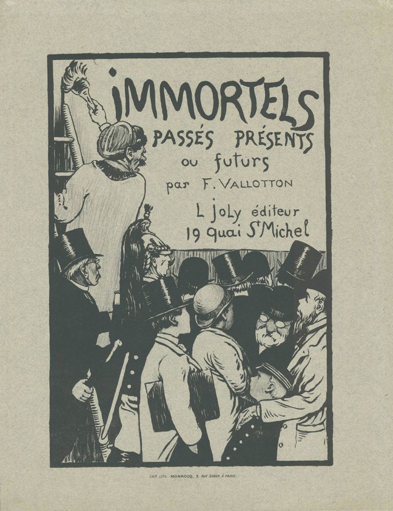 Литография Vallotton - Immortels passés, présents ou futurs