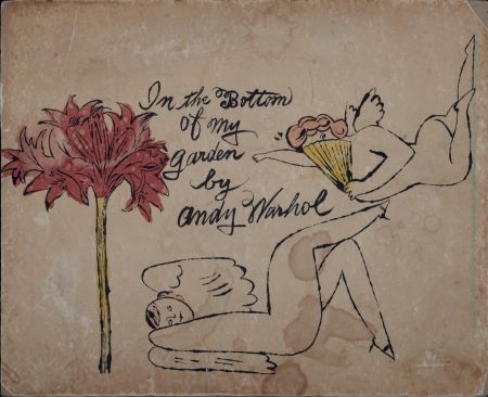 Литография Warhol - In the Bottom of My Garden, c. 1956 - Hand-colored with watercolor!