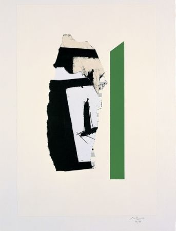 Литография Motherwell - In White with Green Stripe