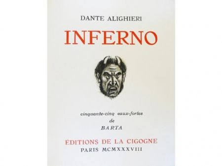 Иллюстрированная Книга Barta - Inferno.  Cinquante-cinq eaux-fortes de Barta.