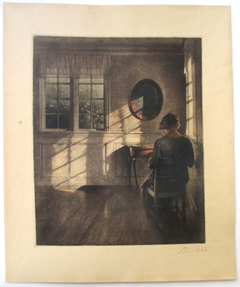 Mezzotint Ilsted - Interior with sunshine