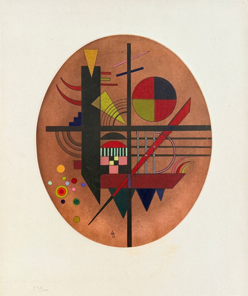 Офорт И Аквитанта Kandinsky - Intime Mitteilung (Message intime)