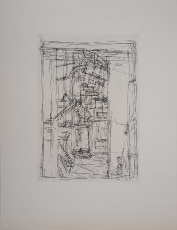 Гравюра Giacometti - Intérieur au poêle