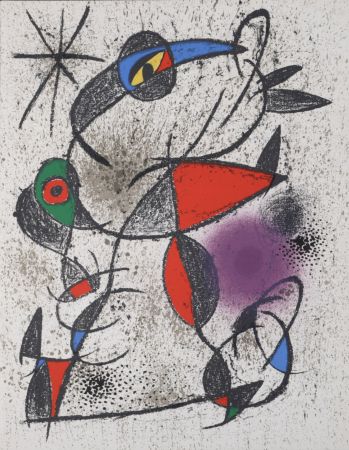 Литография Miró - Jaillie du calcaire, 1972