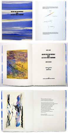 Иллюстрированная Книга Baltazar - James Sacré : Quatre fois son portrait dans les États-Unis d'Amérique. Deux encres originales et 4 gravures rehaussées (2012) 