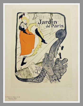 Литография Toulouse-Lautrec - JANE AVRIL - JARDIN DE PARIS - TOULOUSE LAUTREC
