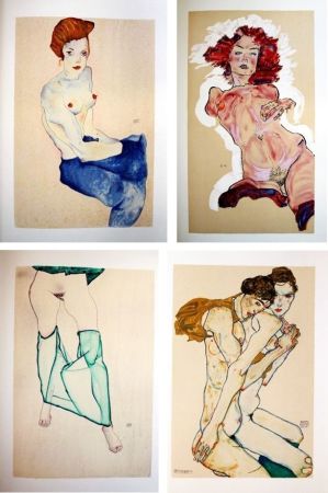 Иллюстрированная Книга Schiele - Jane Kallir. SCHIELE EROTICA. 20 LITHOGRAPHIES. Le porfolio complet (Anthèse 2007)