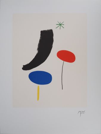 Литография Miró - Jardin poétique sous les étoiles