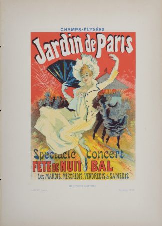Литография Cheret - Jardins de Paris, 1896