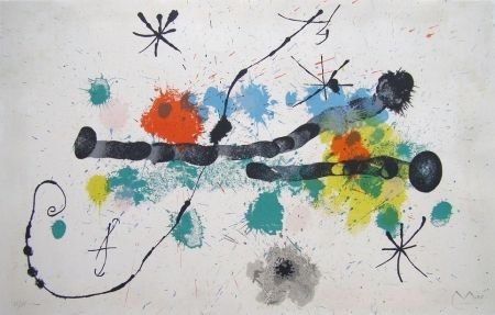 Литография Miró - JE TRAVAILLE COMME UN JARDINIER
