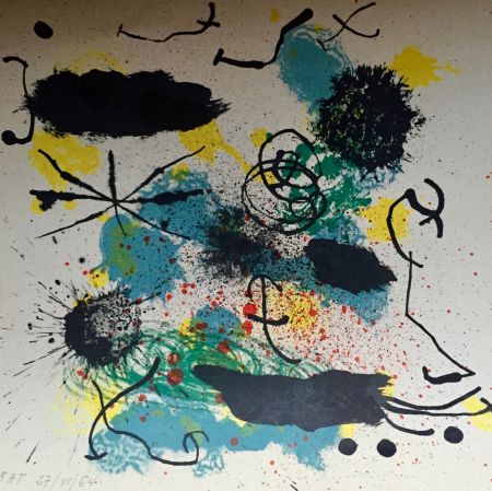 Литография Miró - Je travaille comme un jardinier