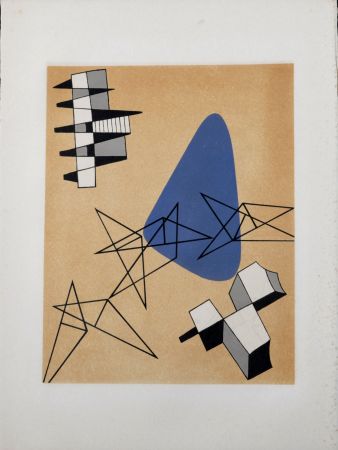 Литография Arp - Jean Arp, Alberto Magnelli & Sophie Taeuber-Arp. - Untitled Collaboration, Aux Nourritures Terrestres, 1950