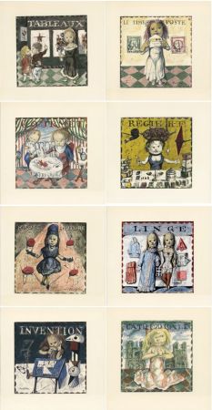 Иллюстрированная Книга Foujita - Jean Cocteau : LA MÉSANGÈRE (1963). Ex. sur Japon nacré