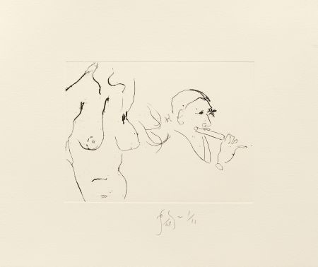 Гравюра Flanagan - Jessica & flutist